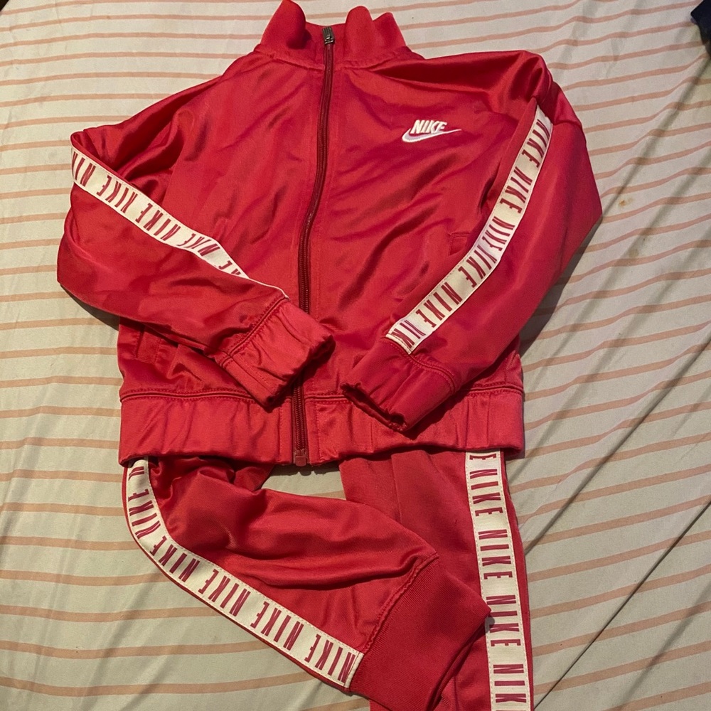 Nike pink track suit